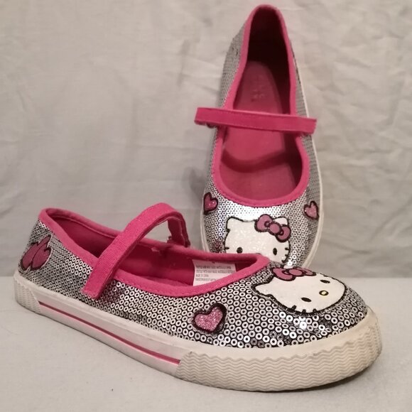 Hello Kitty Mary Jane Style Sneakers, Kids/Youth Size 4 - Picture 1 of 5